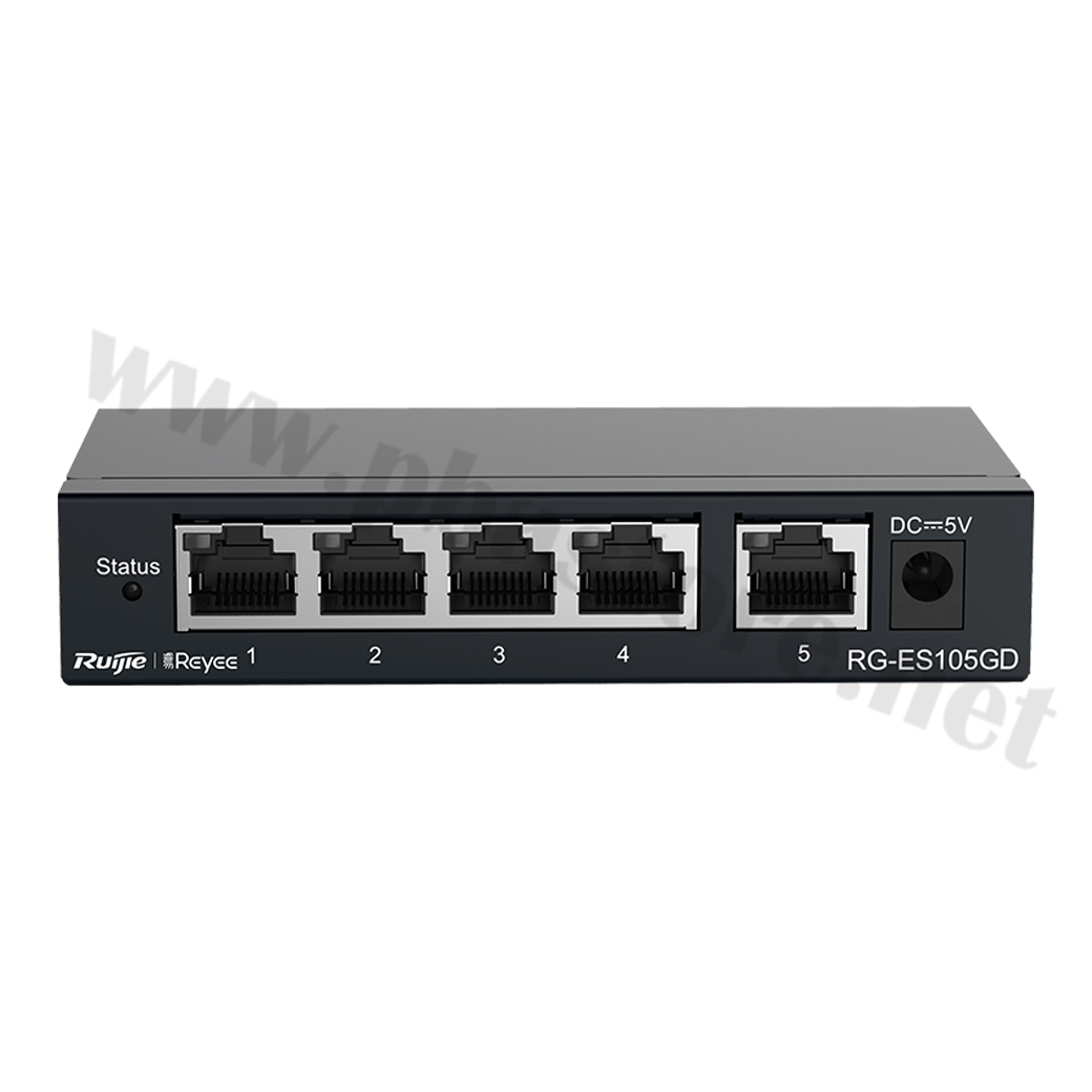 สวิตซ์แลน Gigabit Unmanaged Switch 5Port Ruijie Reyee รุ่น RGES105GD